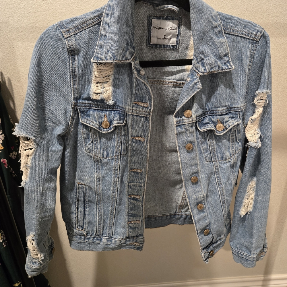 Highway Jeans Light Blue Distressed Jean Jacket